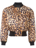 leopard print bomber jacket