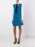 embroidered mini dress