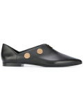 circle-embellished slip ons