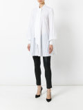pinstripe pussybow shirt