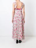 printed flounce long dress