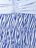 striped panel shift dress