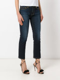 stonewashed cropped jeans