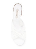 snakeskin effect heeled sandals