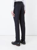 textured slim fit trousers