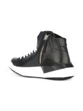 geometric hi-top sneakers