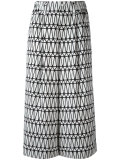 printed wide leg culottes