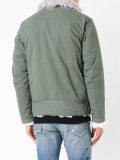 textured collar bomber jacket