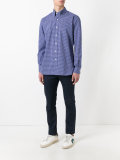 plaid button-down shirt