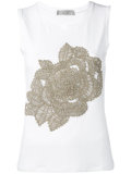 floral embroidered tank top 