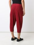 pleated cropped trousers