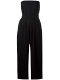 belted strapless jumpsuit