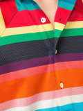 geometric striped polo shirt