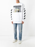 striped sleeves sweatshirt