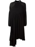 asymmetric ruffle shirt dress