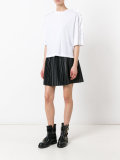 back ribbon frill T-shirt