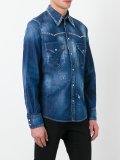 studded distressed Western shirt
