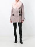 grommet embellished peacoat