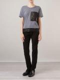 lace panels T-shirt
