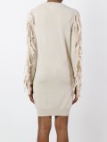 fringe sleeve sweater dress
