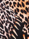 'Leopard's Teeth' printed skinny scarf