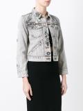 embellished shrunken denim jacket