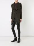 crepe knit drape front jacket