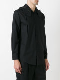 drawstring-collar shirt