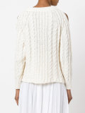 cable knit cut-out jumper