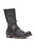 buckled detail slip-on boots