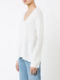 V-neck knitted blouse
