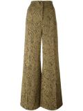 jacquard high-waisted trousers