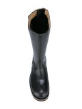 buckled round toe boots