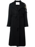 embellished belted coat