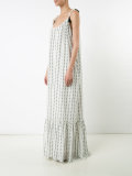 blurred stripe maxi dress