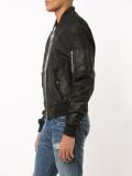 chained zipper bomber jacket