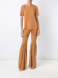leather wide leg trousers