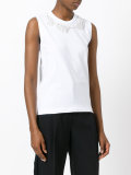 pearled trim sleeveless top 