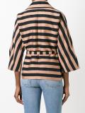 embellished striped trench