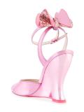 bow detail wedge sandals
