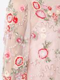 floral embellishment sheer blouse