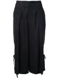 cropped pleated trousers