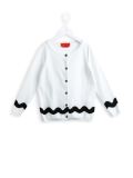 wavy intarsia cardigan