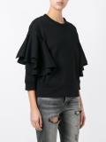 ruffled sleeves sweatshirt 