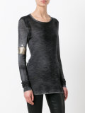 embellished patch top
