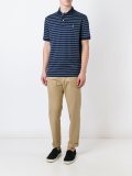 striped logo polo shirt