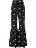 ruffled legs high-rise trousers