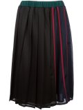 perforated pleated skirt
