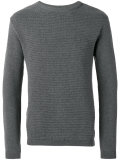 ripple stitch crew neck jumper