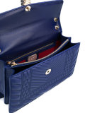 quilted snake head shoulder bag